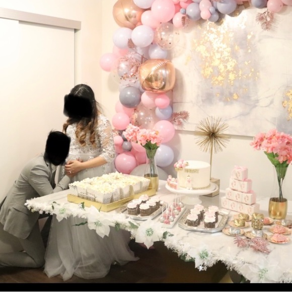 White Tulle + Lace Gown - Picture 9 of 9